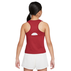 Футболка для девочки теннисная Nike Court Dri-Fit Victory Tank G - pomegranate/white