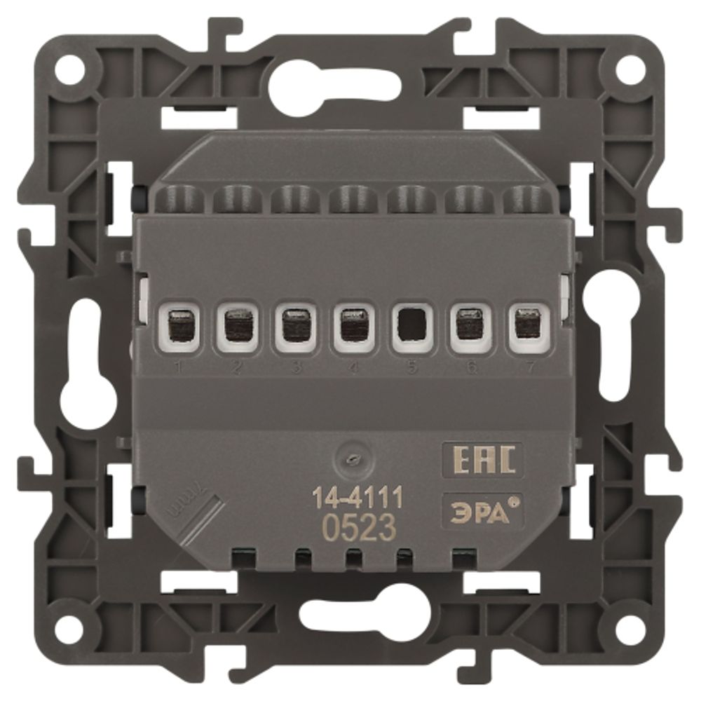 14-4111-05 ЭРА Терморегулятор универс. 230В-Imax16А, IP20, Эра Elegance, антрацит