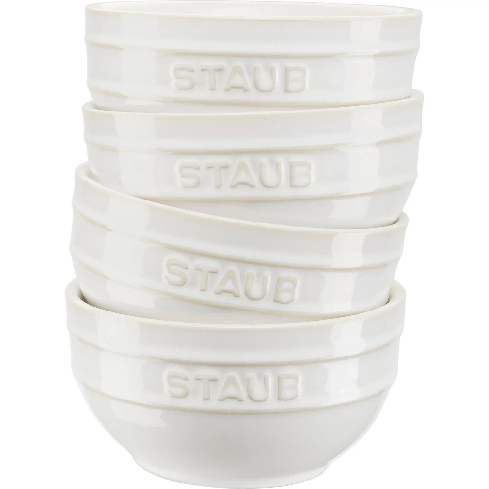 STAUB Набор из 4 чаш для сервировки 12 см слоновая кость