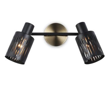 Накладной спот с выключателем в стиле лофт 2*Е14 TR8668 чёрный/бронза Loft Traditional Ambrella