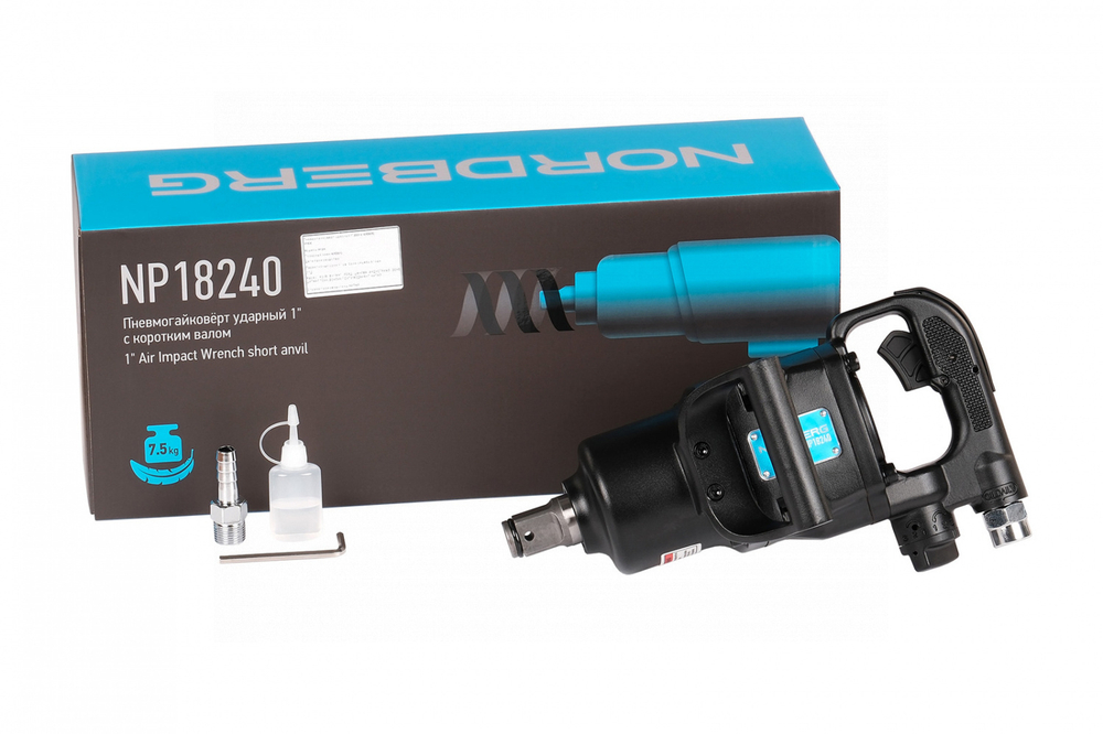 NORDBERG (NP18240) Пневмогайковерт ударный 1", с коротким валом 2500 Нм