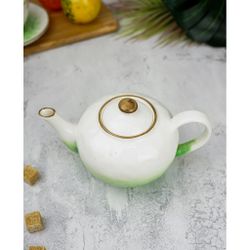 Чайник 600 мл h9 см зеленый фарфор "The   Eco" P.L. Proff Cuisine [1]