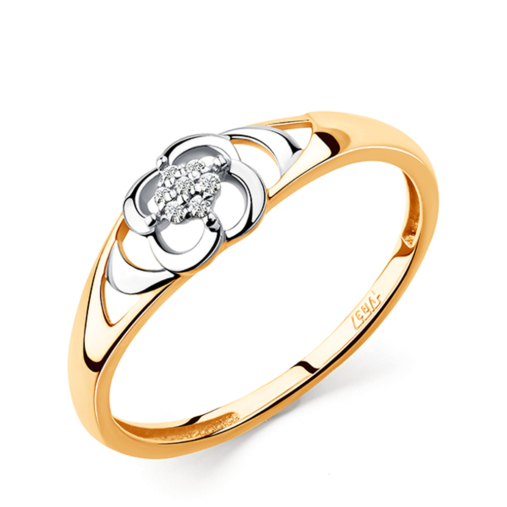 Кольцо с бриллиантом Аврора