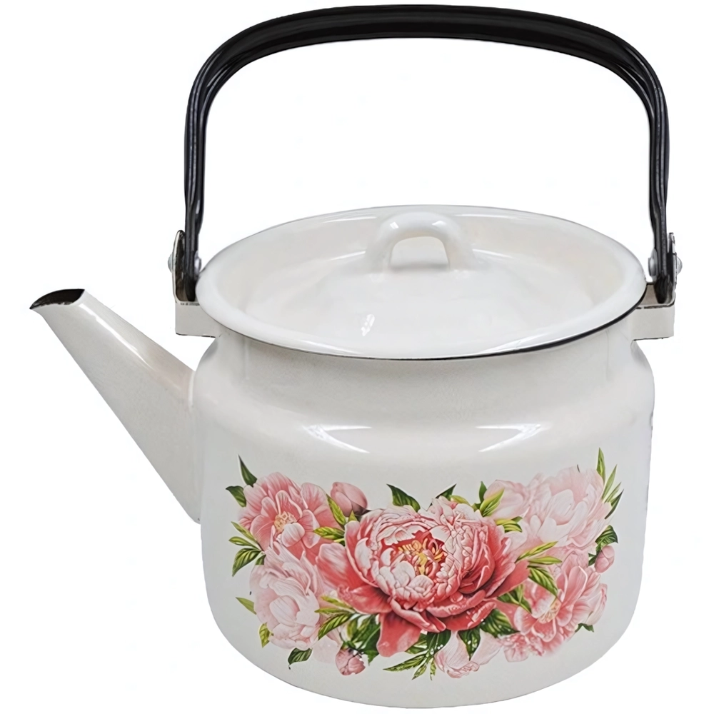 Чайник эмалированный 2л «Букет пионов» С-2710/4