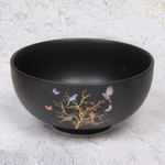 Салатник керамический «Райский сад» 17,5*8,5см, черный