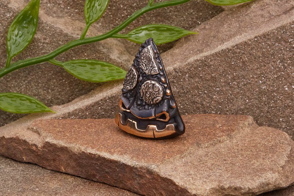 Бусина для темляка Пицца (биметалл) от мастерской Братьев Пешковых