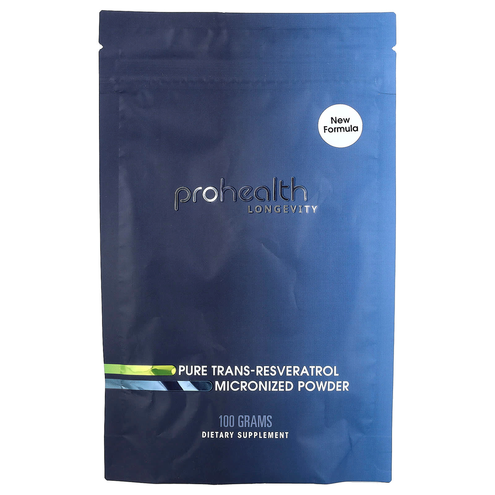 ProHealth Longevity, чистый транс-ресвератрол, микронизированный порошок, 100 г