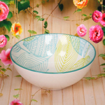 Салатник керамический «Эдельвейс» 13,5*5см, желто-голубой