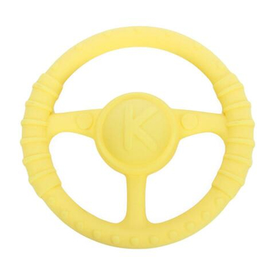 Массажер силиконовый "Руль" желтый (КНОПА)
