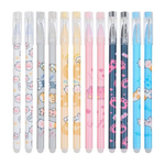 Ручка гелевая, пиши-стирай, Basir, синие чернила, серия "ЛАПКИ", корпус с рисунком, 12 шт