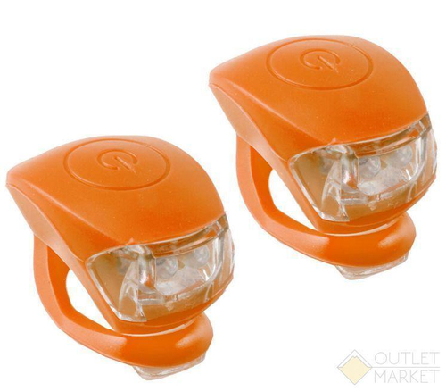 Фонарики COBRA IV передний 2д/3ф+задний2д/3ф 24г с батар. оранжевый корпус (20) M-WAVE