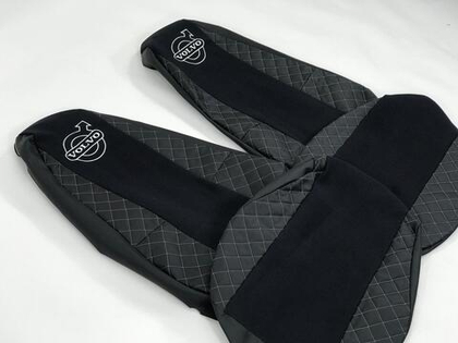 Чехлы модельные стеганные кожа + аликанте вышивка VOLVO FH/FM/FL 2002-2013 V12 Польша CLASSIC