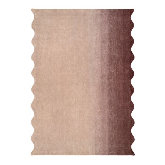 Ковер из шерсти over horizon цвета марсала из коллекции trendy ruffles, 180х230 см