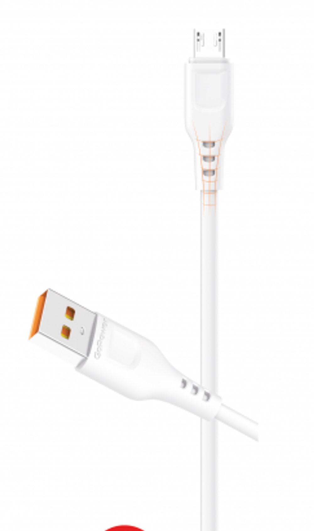 Кабель GoPower GP01M-2M USB (m)-microUSB (m) 2.0м 1.2A белый