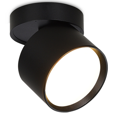 Светильник накладной,  поворотный,  GX53,  D84xH75мм,  IP20,  черный,  без лампы