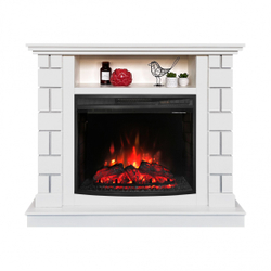 Электрокамин RealFlame Edward WT молочный с очагом Evrika 25,5 LED