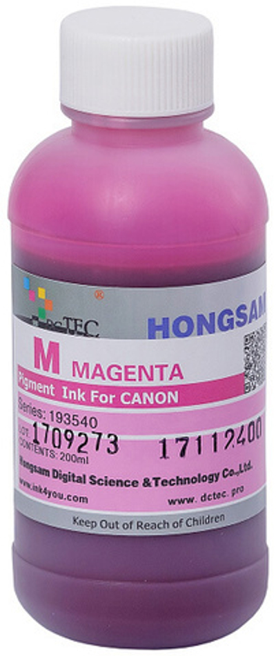 Чернила DCTec — HONGSAM пигментные 193540 для Canon TM-200/300/305 Пурпурный 200мл.
