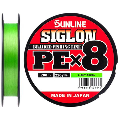 Шнур Sunline SIGLON PE8 200M (Light Green) #2.0/35LB