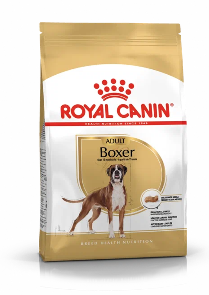 Royal Canin Boxer Adult Корм сухой для взрослых и стареющих собак породы боксер от 15 месяцев 12 кг