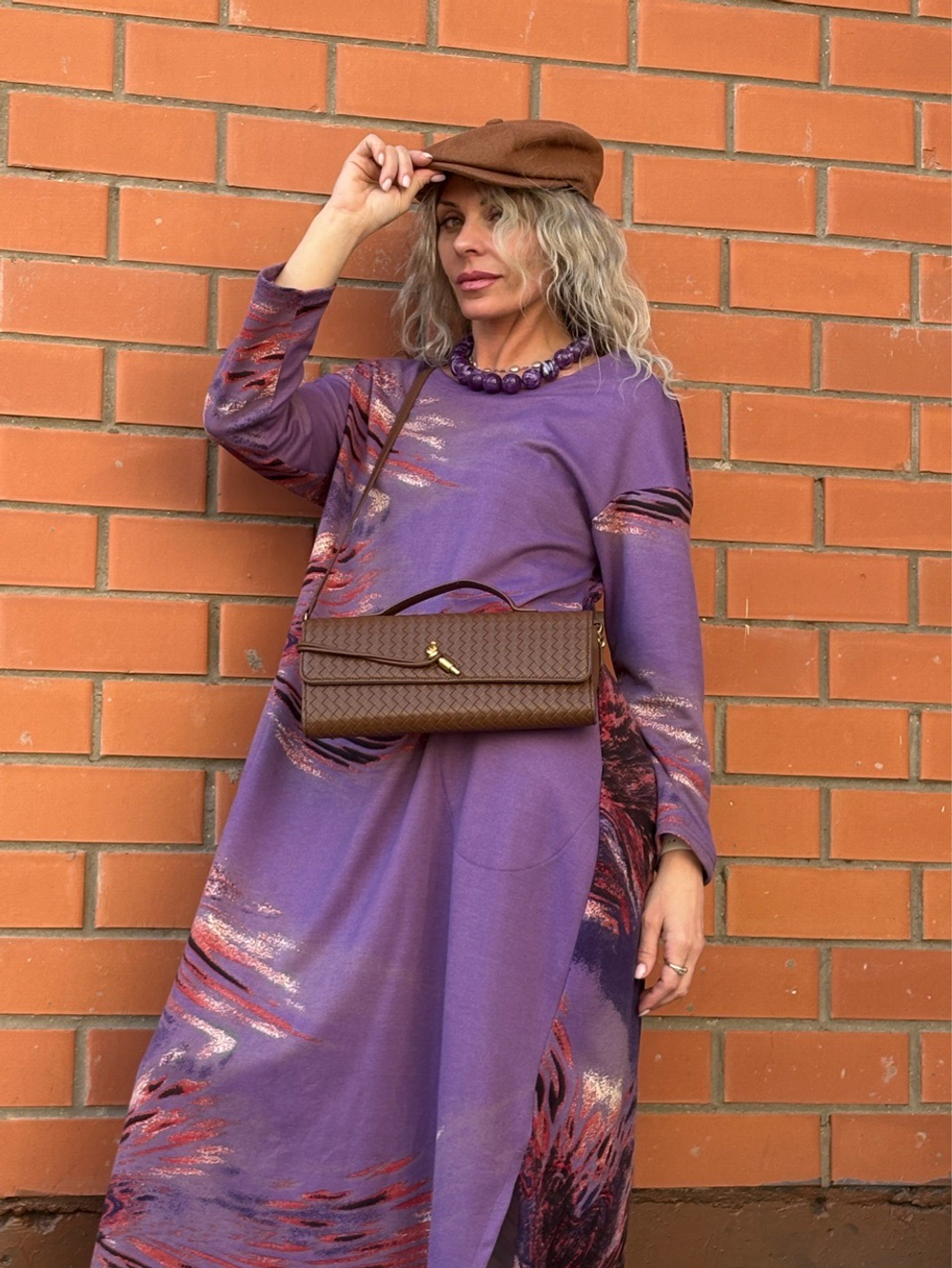 Платье / бочонок / трикотаж фиолетовый