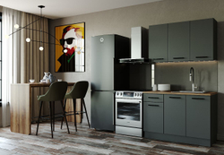 Кухонный гарнитур Антрацит (графит) 1200 мм столешница 38 мм