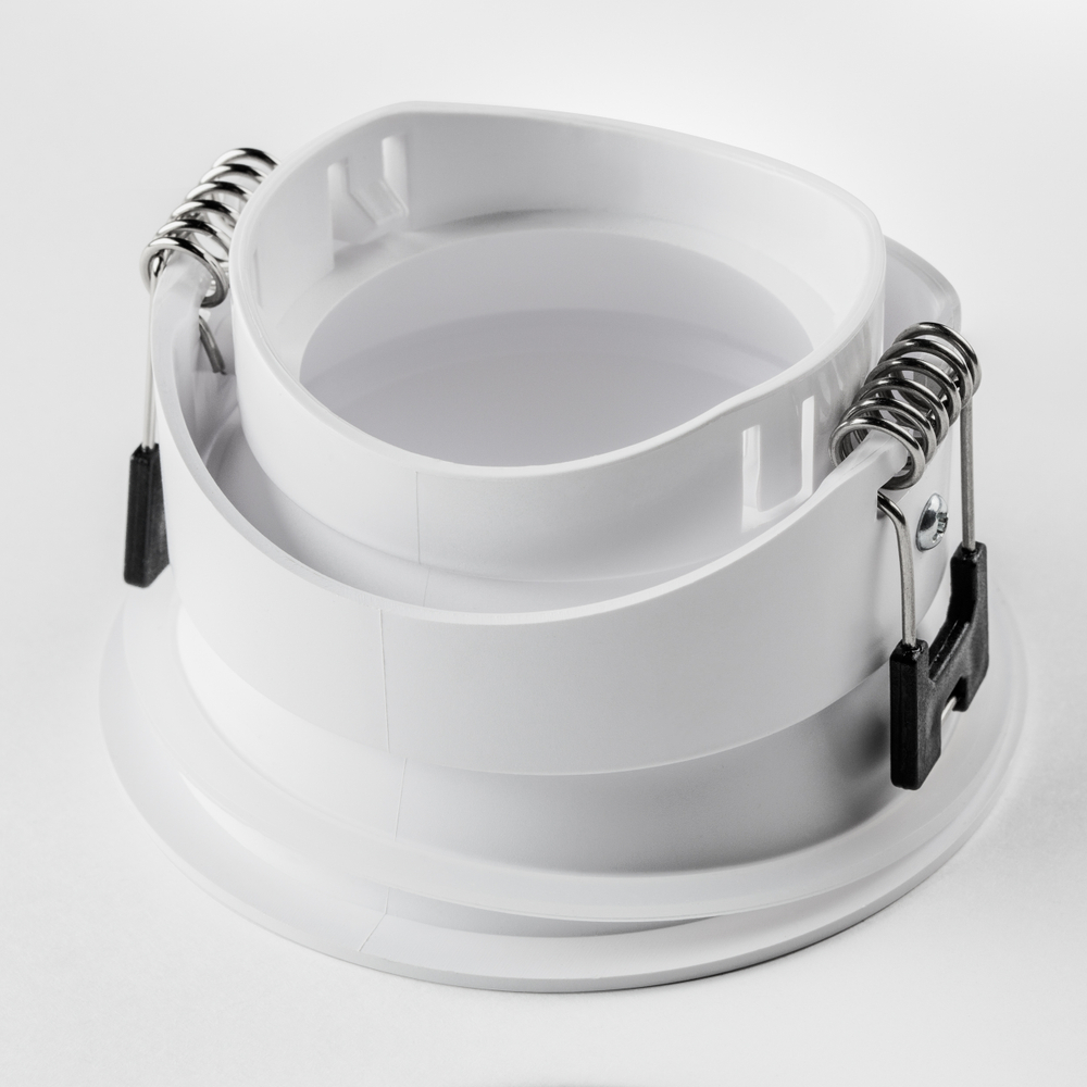 012906 Рамка (светильник) PVC д/LED-модулей 941хх и LED-ламп D50мм PIANO ROUND БЕЛЫЙ IP65
