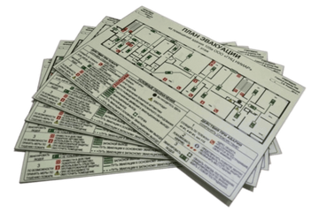 План эвакуации А2 на пластике (400Х600 мм)