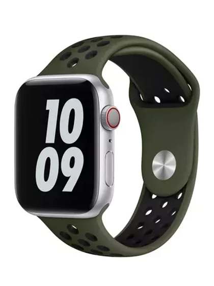 Браслет-ремешок Apple Watch Silicone color -bloking strap (WH5309-PB) green+black