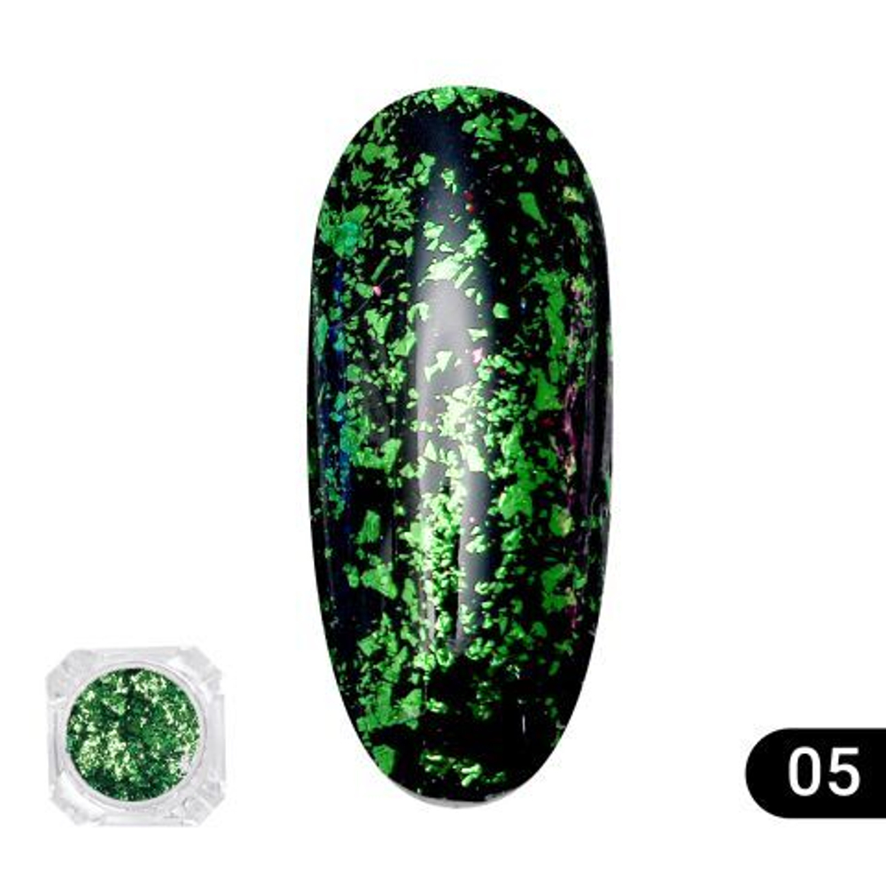 Втирка для ногтей Color Foil, Global Fashion 05