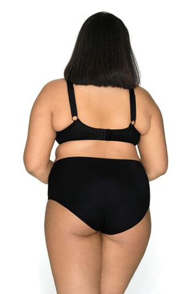 Трусы-слип Nori с высокой талией (Размер: 40) (Цвет: черный с зеленым)