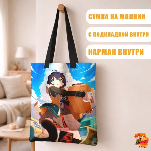 Сумка шоппер с принтом Zenless Zone Zero