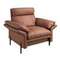 Коричневое кожаное кресло модель 5173
