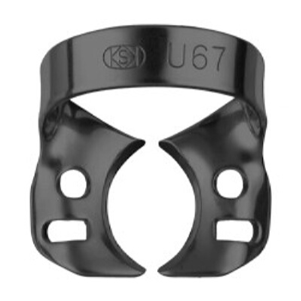 Кламп коффердам №U67 c черным покрытием для моляров KSK (Dentech, Япония). Купить на kofferdam.pro