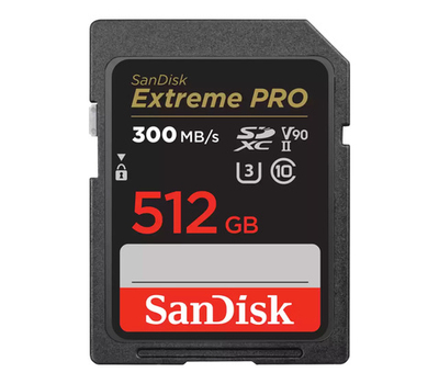 Карта памяти SanDisk SDXC 512GB Extreme PRO UHS-II V90 300MB/s