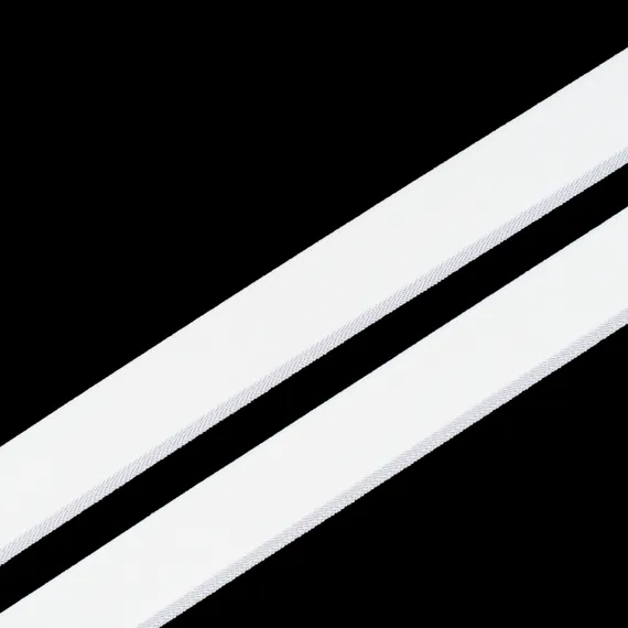 Резинка широкая, белая/серая полоса 25 мм, Германия