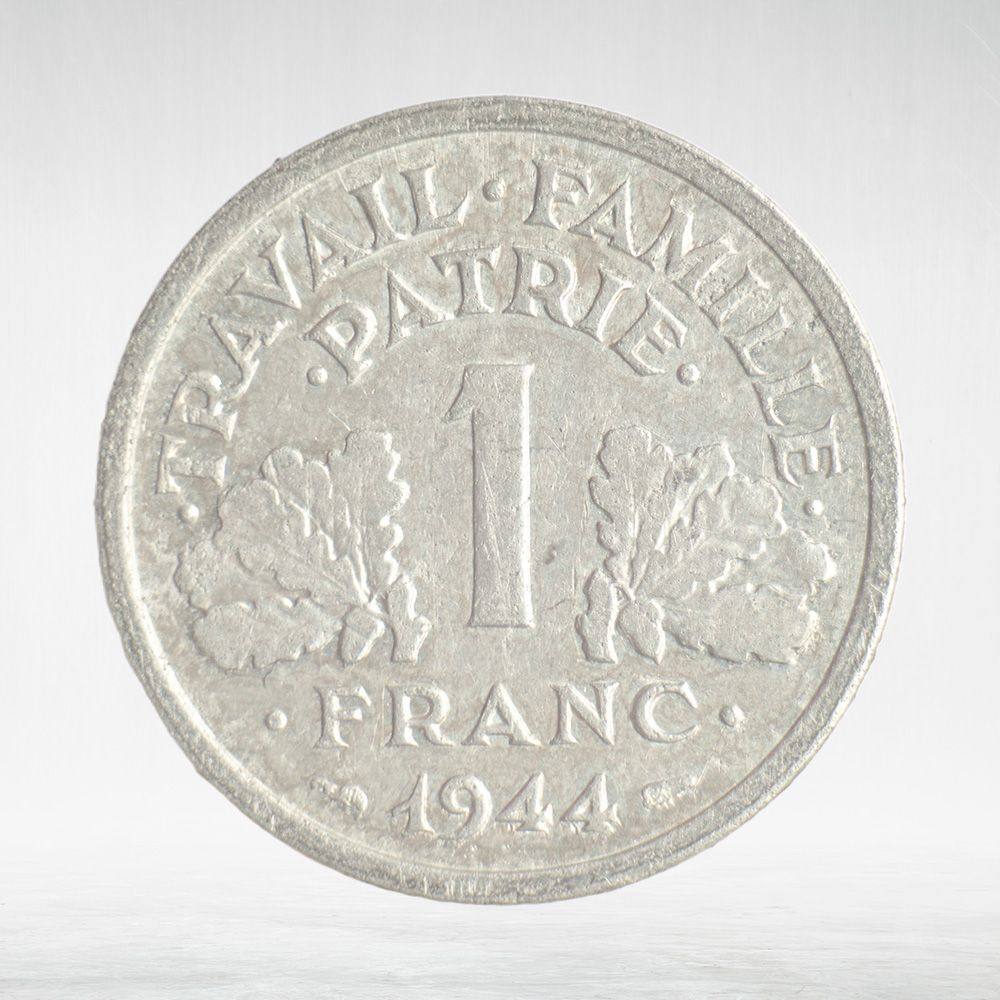France, 1 Franc 1944 - Vichy French State, VF