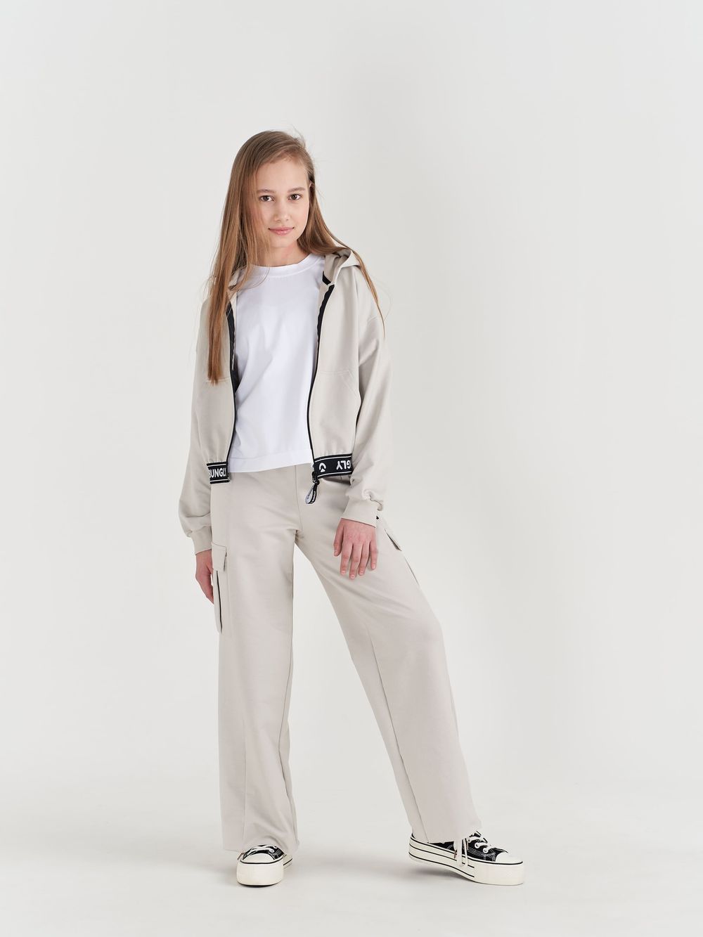 Толстовка облегченная "ТУМАН" укороченная подростковая