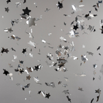 Пневмохлопушка (12/30 см), Лучший В Мире, №1, Звезды фольга, Черный/Серебро, Металлик