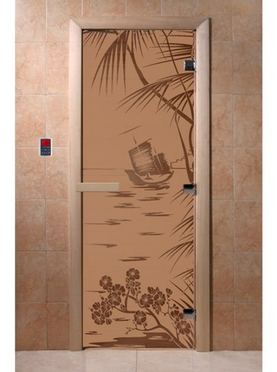 Дверь "Голубая лагуна бронза матовая"