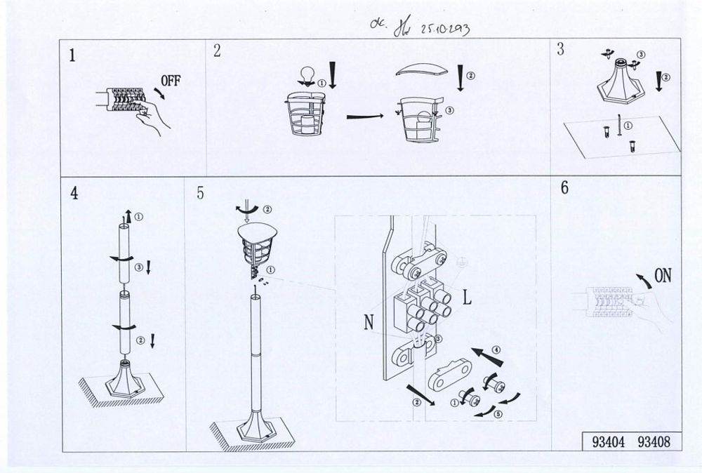 Наземный низкий светильник Eglo Aloria 93408