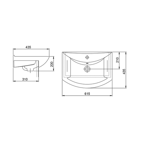 Раковина Onika Santeri Грация 60 встраиваемая, белая (1.3120.3.S00.11B.)