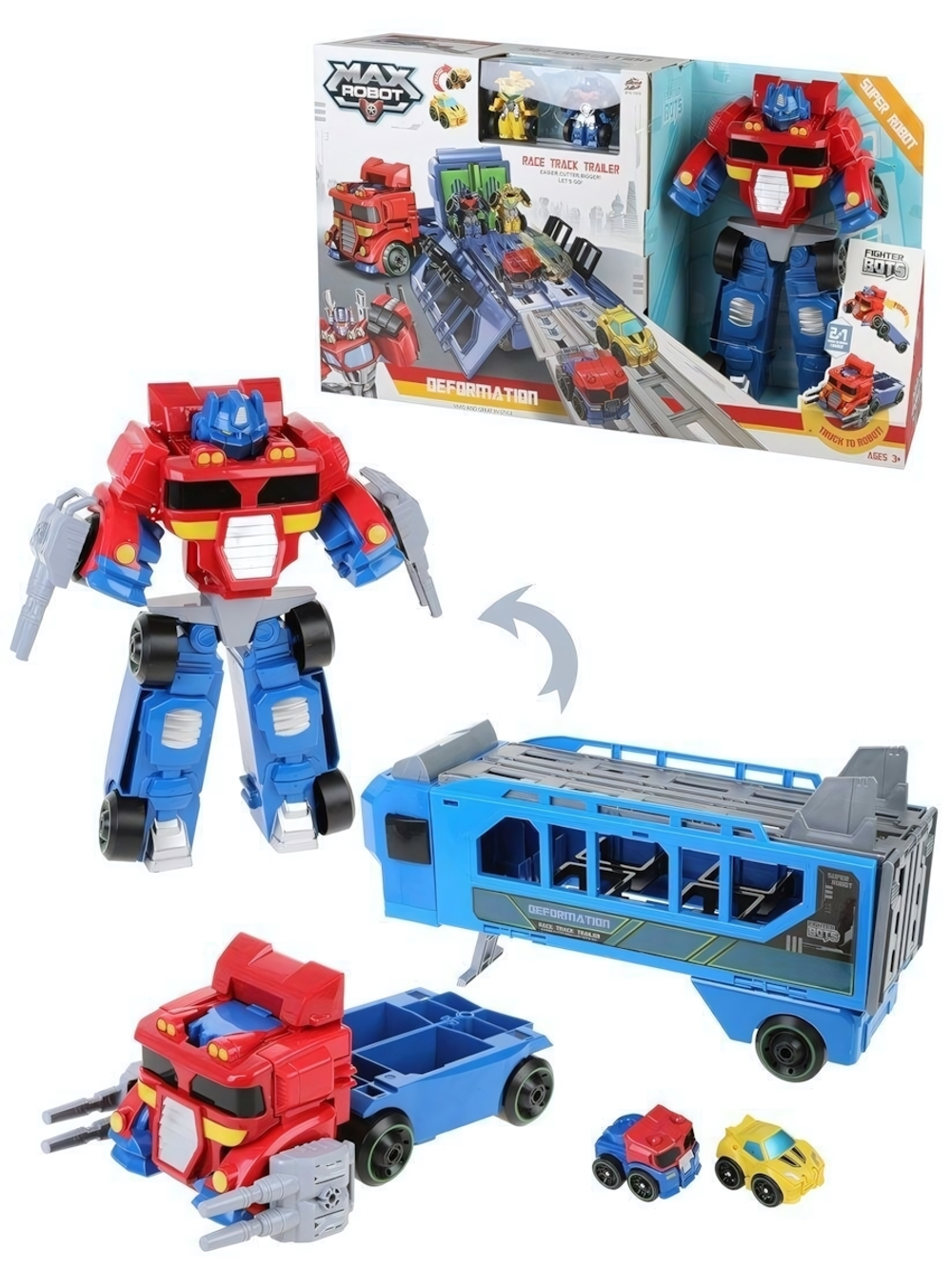 Автовоз, в комплекте: роботы 3шт.,12детал. коробка L015-71