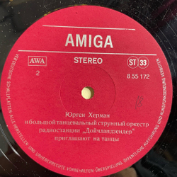 Винтажная виниловая пластинка LP Юрген Херман Jurgen Hermann and Das Grose Tanzstreichorchester Des Deutschlandsenders (ГДР 1970)