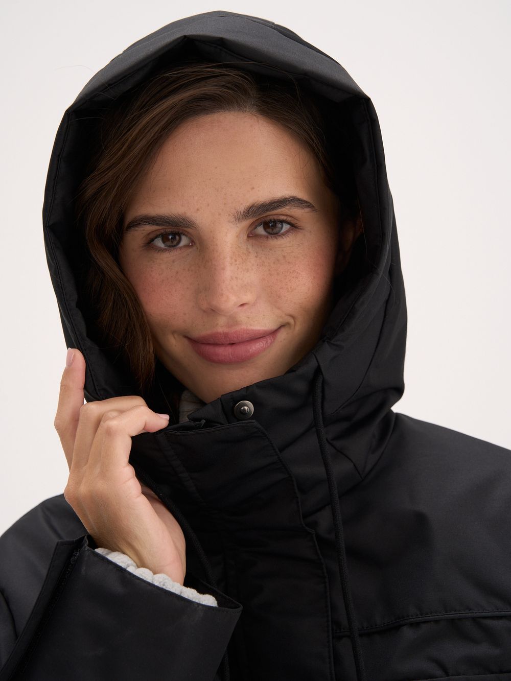 Парка демисезонная "Уголь" женская