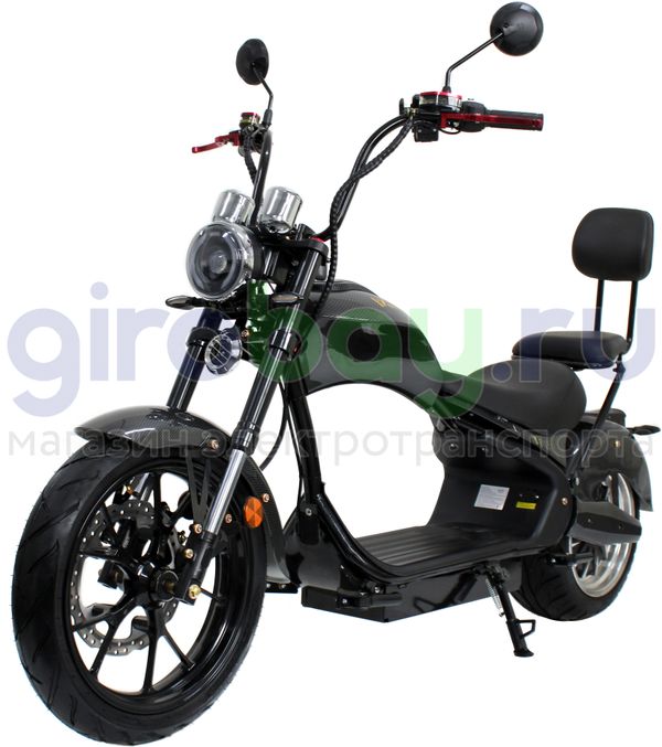 Электроскутер IKINGI HARLEY CHOPPER 4000W (60V/30Ah) - Чёрный фото №1