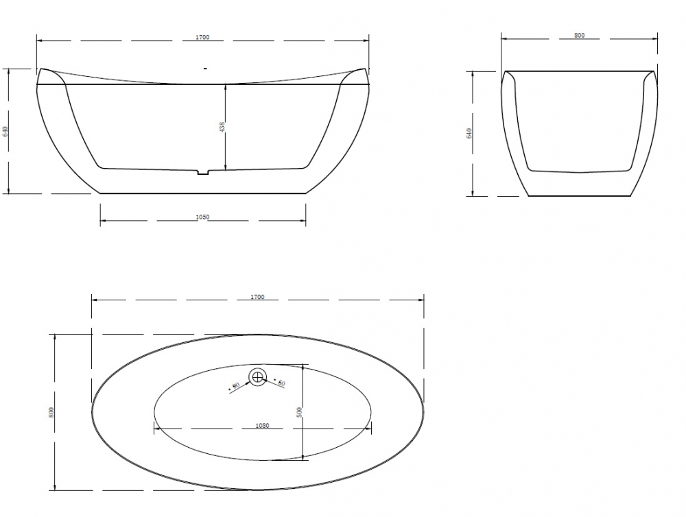 Акриловая ванна ABBER AB9236