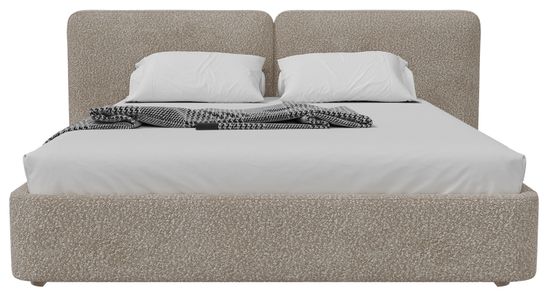 Кровать двуспальная Hub Soft 180 см (бежевый, букле)