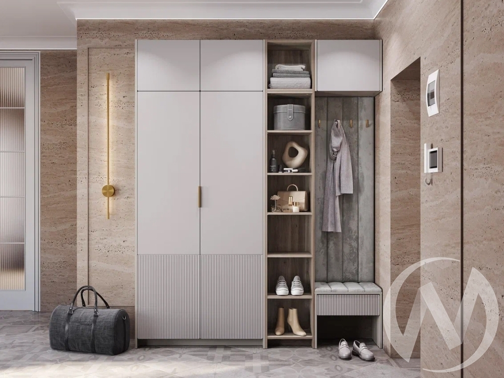 Прихожая "Пандора" (дуб смоки; кашемир/MF03) Комплектация 2