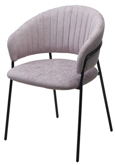 Стул М-City DISAUR Гемма, Rain 10 Lavanda, Велюр, Черный каркас