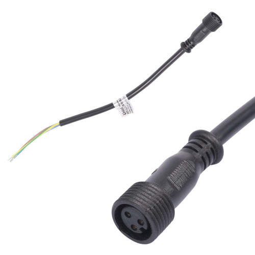 UCX-LL2/L52-10M 220V BLACK Провод 25 см для подключения в линию прожекторов линейных 220V серии L52, L53. Разъем мама. TM Uniel